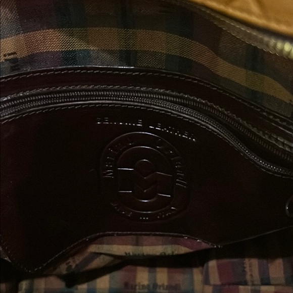 NWT Marino Orlandi Yellow slingback/ backpack shoulder bag w. leather design - Picture 9 of 14